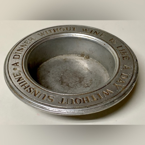 Mid Century Vintage Felt Lined Wilton Armetale RWP Solid Pewter Wine Coaster - Picture 14 of 16